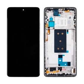 Дисплей для телефона Xiaomi 11T Pro (2107113SG) модуль с рамкой Черный - Оригинал