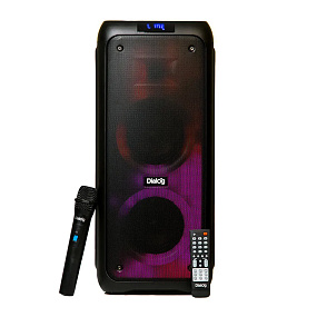 Колонка Dialog Oscar AO-200 (45W/Караоке с микрофоном/BT/FM/USB/SD/LED) черная