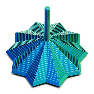 Игрушка антистресс "Пирамида" 12см сине-зеленая