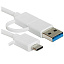 Хаб Xiaomi USB-A/Type-C 4 в 1 (XMSTFXQ01YM) белый