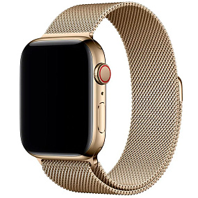 Ремешок Apple Watch Миланская 42/44/45mm ретро золото