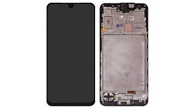 Дисплей для телефона Samsung A175F (A17 4G) модуль с рамкой Черный - (OLED) (Full Size)
