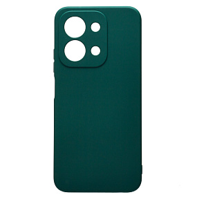 Силиконовый чехол Xiaomi Redmi 15C с закрытой камерой темно-зеленый