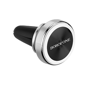 Автодержатель Borofone BH6 (магнит, воздуховод, металл) серебро