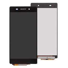 Дисплей для телефона Sony D6503 (Z2) в сборе с тачскрином Черный - Оригинал