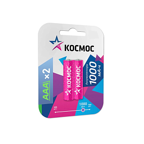 Аккумулятор AAA Космос 1000 mAh 2BL 1шт
