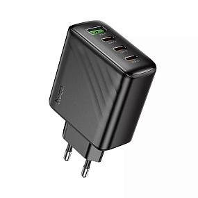 СЗУ-USB Hoco CS27A 1 выход/Type-C-3 3A QC 3.0+PD67W черный