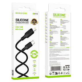 Дата кабель Type-C - Lightning Borofone BX113 PD27W 3A 3м черный