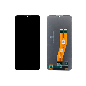 Дисплей для телефона Samsung A035F (A03) модуль Черный - Оригинал - Восст.