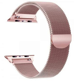 Ремешок для Apple Watch W25 38/40/41 mm миланская петля магнит розовое золото