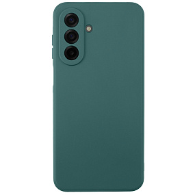 Силиконовый чехол для Samsung A175 Galaxy A17 4G с закрытой камерой темно-зеленый