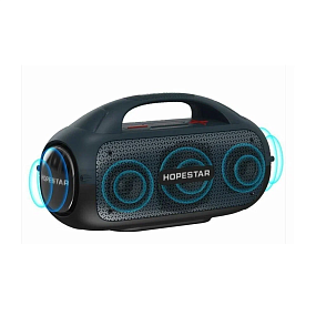 Колонка Hopestar A50 (Bluetooth/TF/USB/AUX/P.bank/Mic/TWS) 80W черный(УЦЕНКА)новая, без упаковки