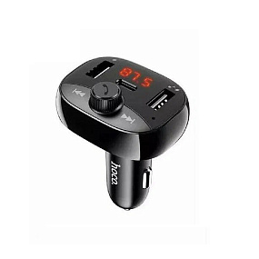 FM-модулятор Hoco DE2 (Bluetooth, 2USB, Type-C, 20W, QC3.0, TF) черный(УЦЕНКА)б/у, потертости