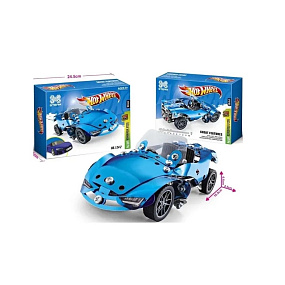 Конструктор машина металл Steam Hot Wheel 124-2(УЦЕНКА)нет цветных деталей