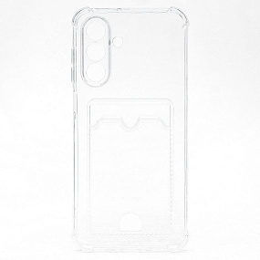 Силиконовый чехол для Samsung A266 Galaxy A26 5G с визитницей прозрачный