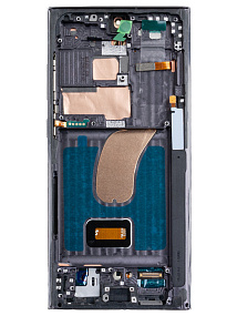 Дисплей для телефона Samsung S918B (S23 Ultra) модуль Черный Soft OLED (KRYON) (МТ)