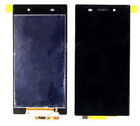 Дисплей для телефона Sony C6903 (Z1) в сборе с тачскрином Черный - Оригинал