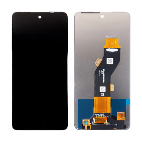Дисплей для телефона Tecno Spark 20C (BG7n) в сборе с тачскрином Черный - Оригинал 100