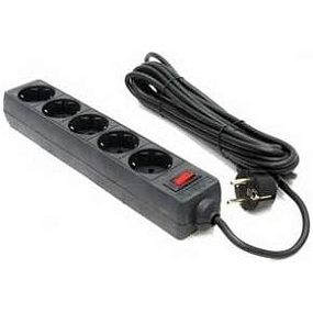 Сетевой фильтр Defender ES черный 5м(УЦЕНКА) после ремонта, не товарный вид