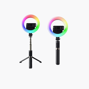 Кольцевая лампа для фото трипод с пультом RGB MJ07