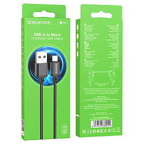 Дата кабель micro USB - USB Borofone BX87 2.4A 1м черный