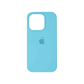 Кейс iPhone 14 силикон оригинал голубой